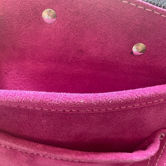 NWOT Leather Tool Belt Pouch Heavy Duty Suede buckle closure adjustable PINK - Picture 8 of 8